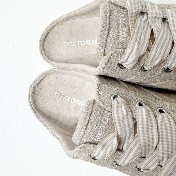 Tretorn Cam Slip-On Backless Canvas Sneakers in Natural Sand Women’s Size 9 - Picture 11 of 12